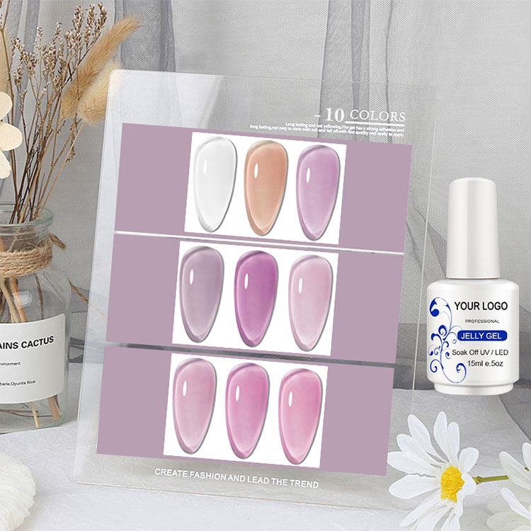 15ml ledu skozi roza beli želeli gel lak za nohte