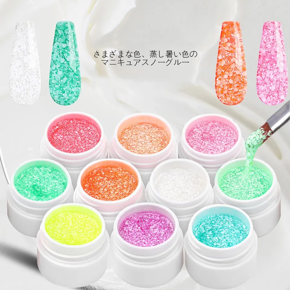 Snowflakes Sequins bleščic snežni nohti